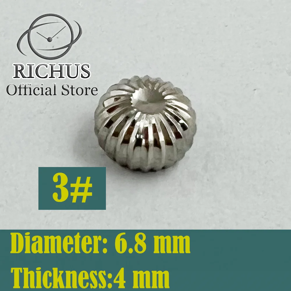 Watch crown fit ETA 6497,6498 Sea gull ST36 Silver stainless steel crown