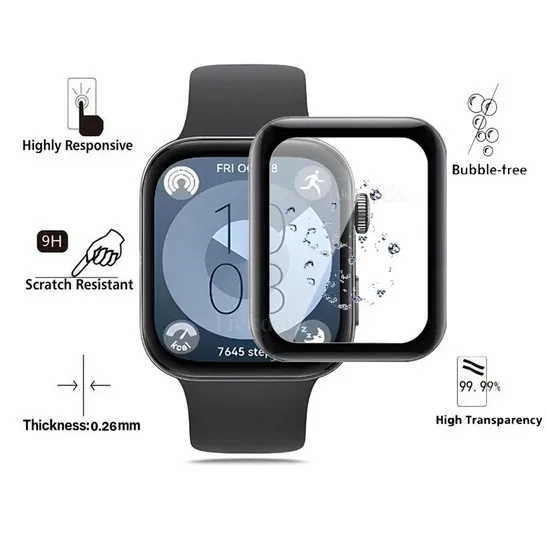 Huawei Watch Fit 3 Película TPU Macia e Protetor de Tela PMMA Para Watch Fit3 capa