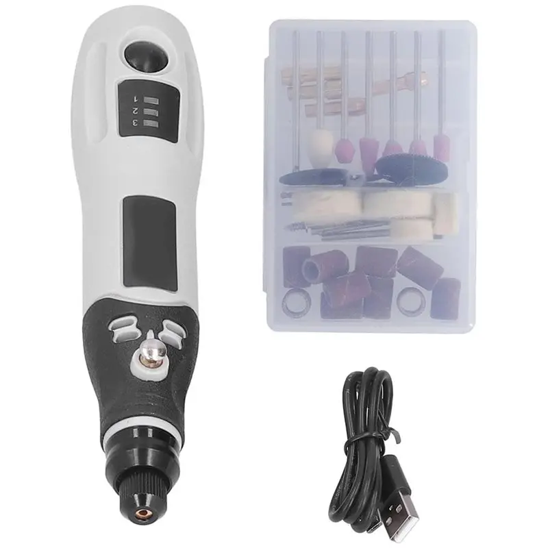 WORTHOWN-Mini Grinder Rotary Kit With 40 Accessories & 4 Chucks, Cordless USB Charging For Engraving, Polishing, Drilling & Nail