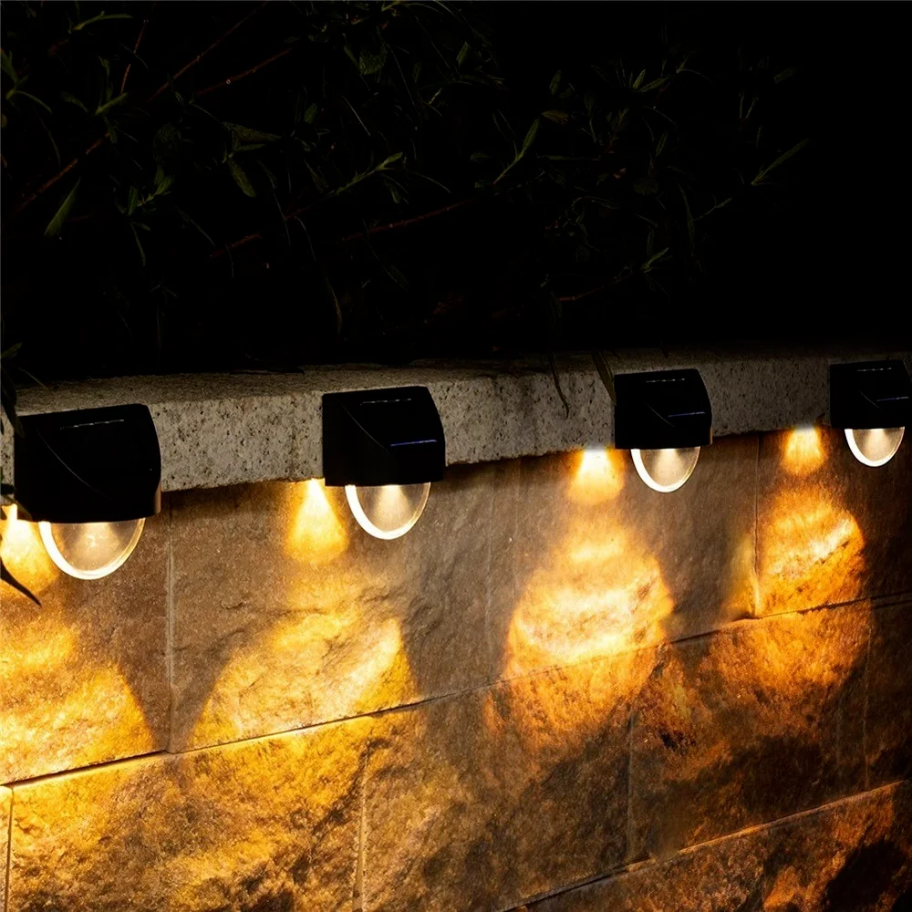 

LED Solar Step Light Outdoor Villa Garden Balcony Wall Light Waterproof Walkway Decorative Light Suitable for Deck Terrace