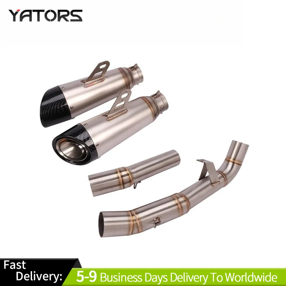 

For Kawasaki Ninja Z1000 2010-2024 Mid Exhaust Link Pipe 51mm Muffler Tips Slip Exhaust Systems Exhausts Pipes