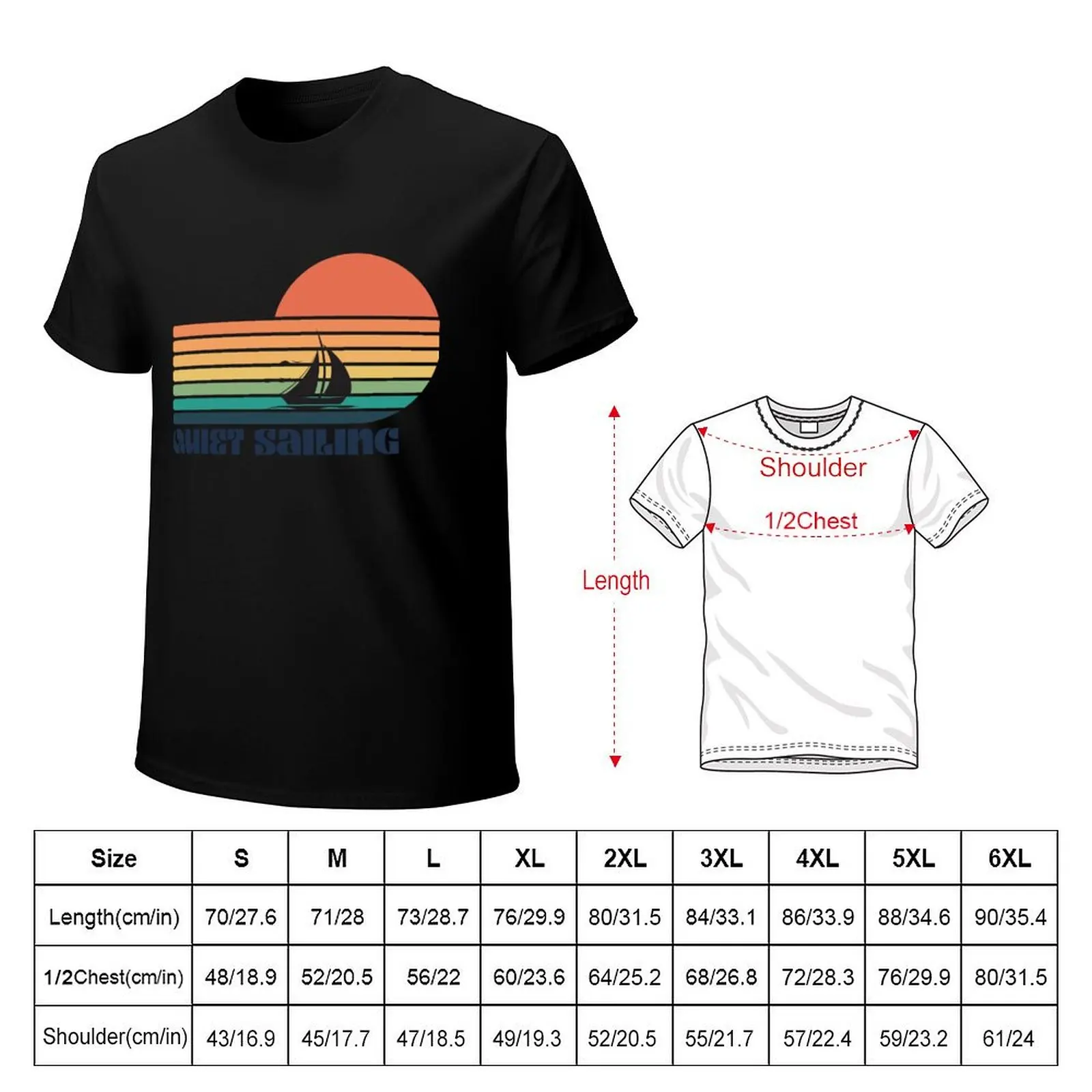 Quiet sailing T-Shirt Basic Solid Color Casual Tee Shirt