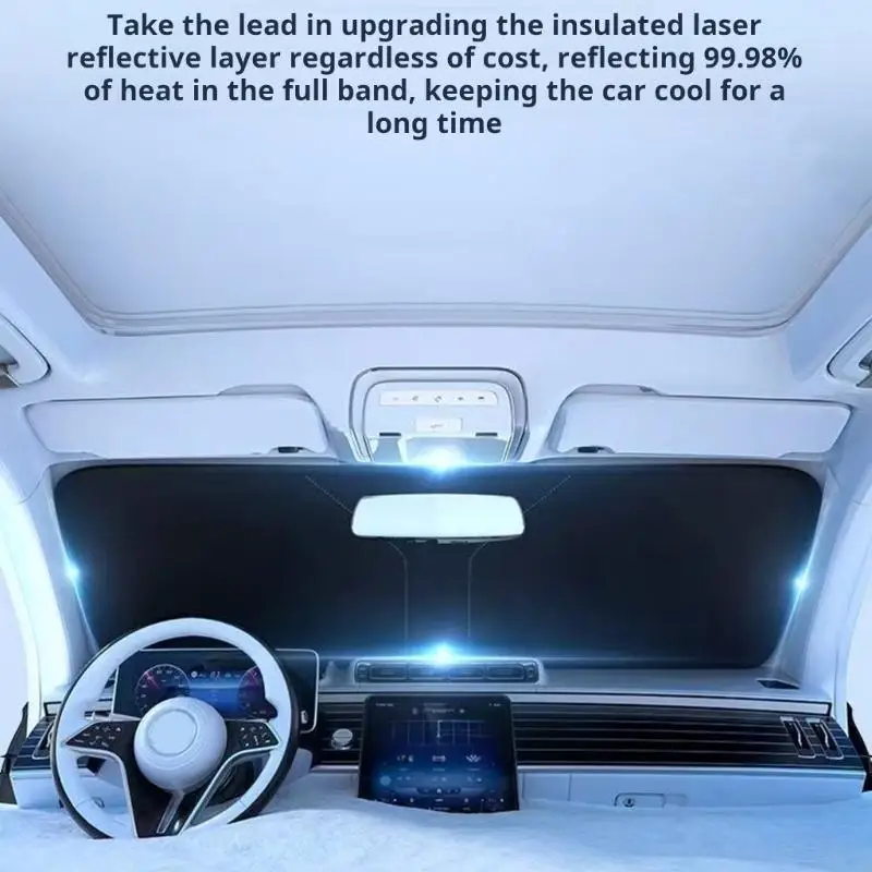 Windshield Sun Shade Foldable Reflective Windshield Shade Heat Automotive Car Shade Sun Blockers