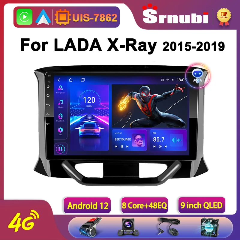 

Srnubi Android 12,0 автомобильное радио для LADA X Ray Xray 2015-2019 мультимедийный видеоплеер 2Din 4G GPS навигация Carplay DVD головное устройство
