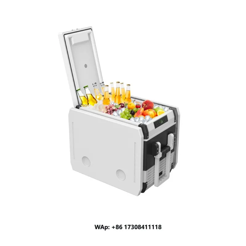 FROZEN 45L Camping Fridge Car Refrigerator Car Fridge With Useful Side Tables Inner Basket for RV Offroad caravan Truck