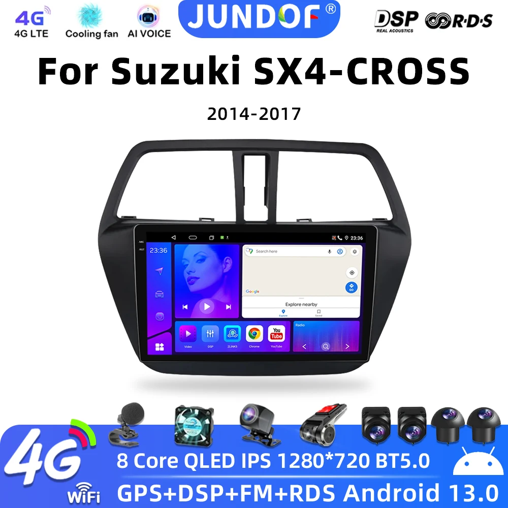 

For Suzuki SX4 2 S-Cross 2012 - 2016 Monitor Player Radio Stereo Carplay 5G wifi navigation for car navigation auto car camera