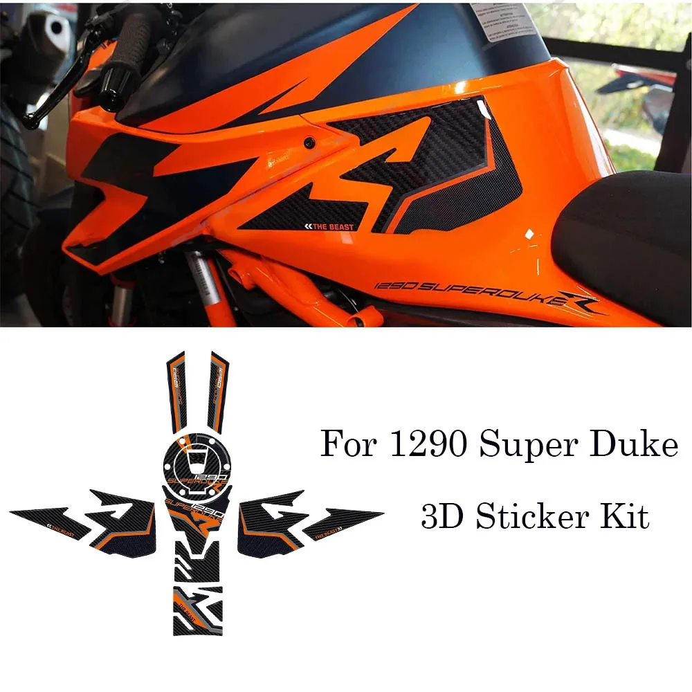 For Motorcycle 1290 Super Duke R 2020 2021 2022   Tank Pad Fairing Protection Kit 3D Sticker Kit