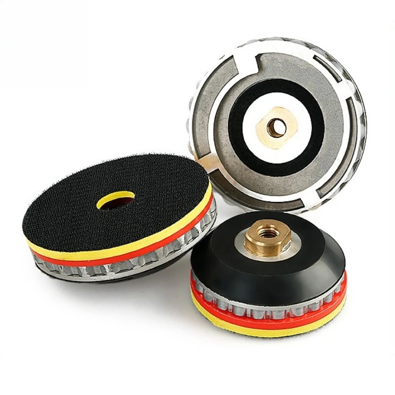 100mm Aluminum Rubber Worm Gear Lock Connector 4 Inch Edge Wheel Abrasive Backing Bracket Polishing Pad Customized