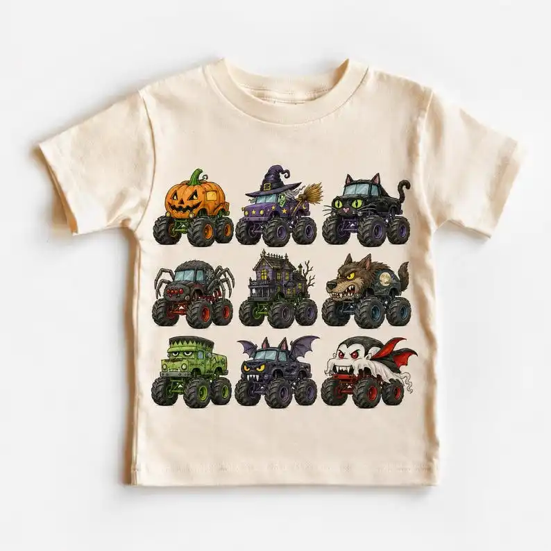 Halloween Monster Truck Shirt, Spooky Monster Truck Tee, Toddler Halloween Truck T-Shirt, Boys Halloween Outfit