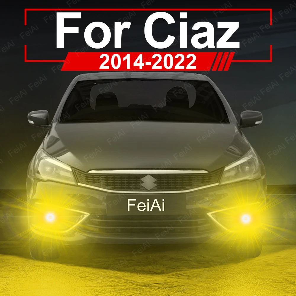 

Для Suzuki Ciaz противотуманные фары светодиодные двухцветные передние противотуманные фары 2014-2022 аксессуары для тюнинга Ciaz 2015 2016 2017 2018 2019 2020