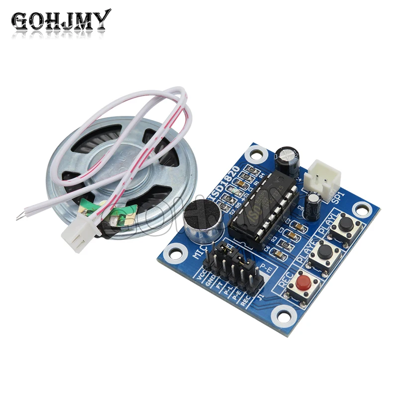 ISD1820 recording voice module voice module recording and playback voice module board with microphone 0.5W speaker