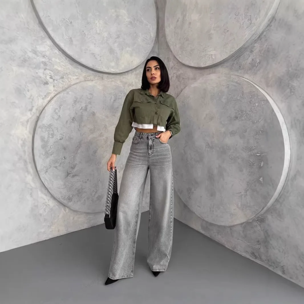 

New Women's Loose Straight Leg Jeans Spring Summer Slimming Design High-End Feelings Premium Quality Standard Fit Natural Waist