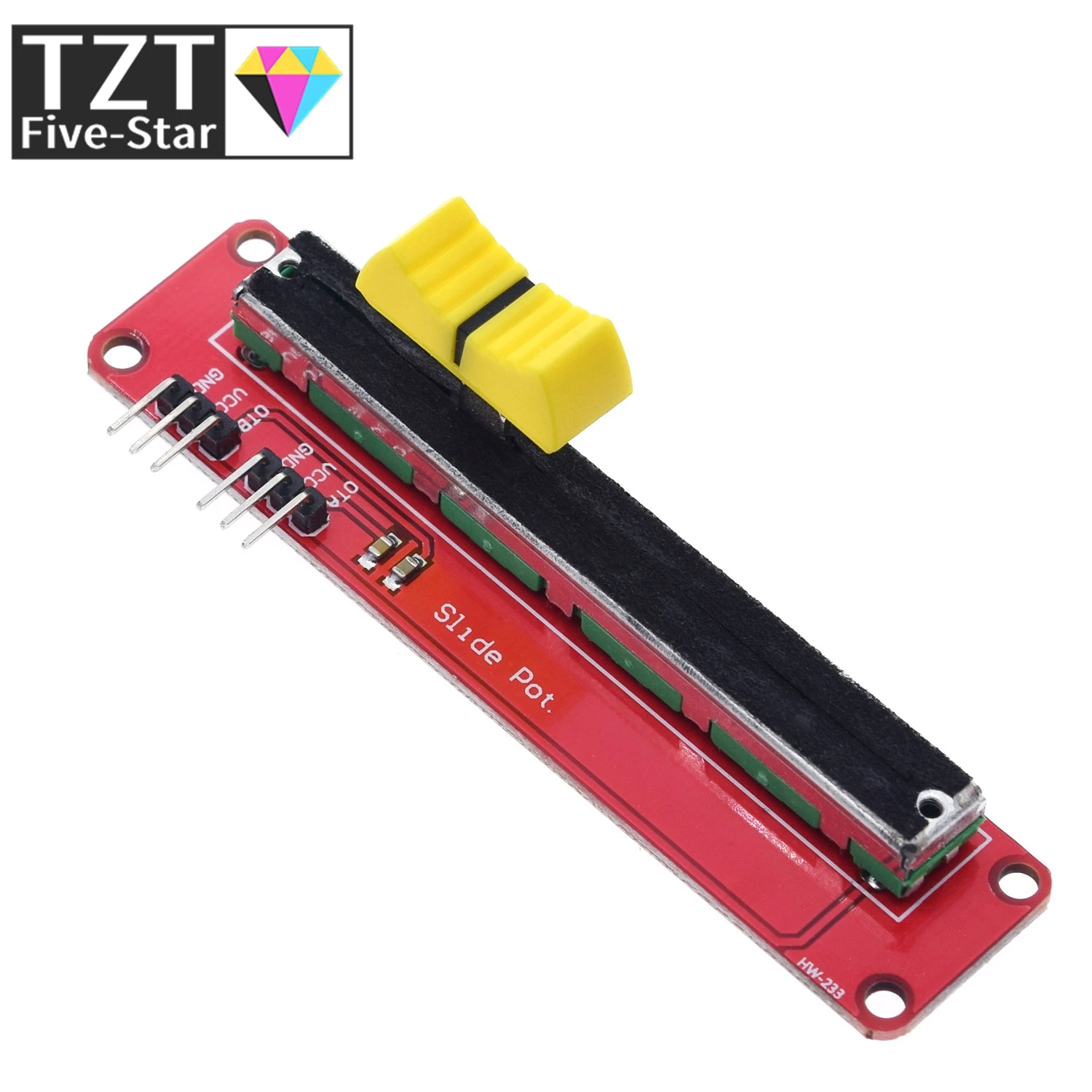 TZT 1/3 قطعة مقياس جهد الشريحة 10K وحدة خطية مخرج مزدوج لكتلة إلكترونية Arduino AVR