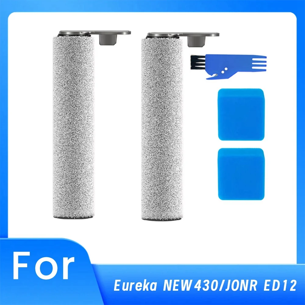 ABLE-For Eureka NEW430/JONR ED12 바닥 세척기 교체 부품 메인 브러시 스펀지 메인 브러시 및 스펀지 세트