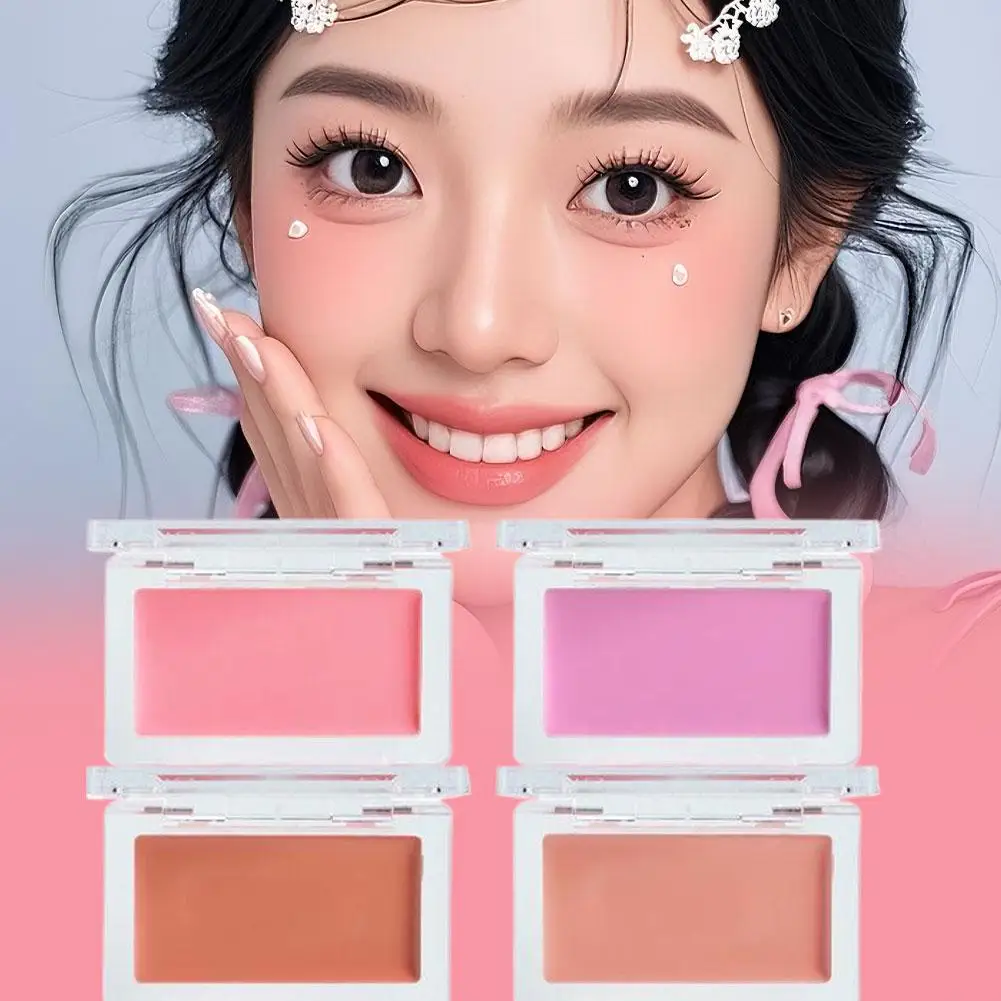 4Colors Water Light Blush Nude Pink Natural Face Brighten Highlighting Long-lasting Youthful Girl Makeup
