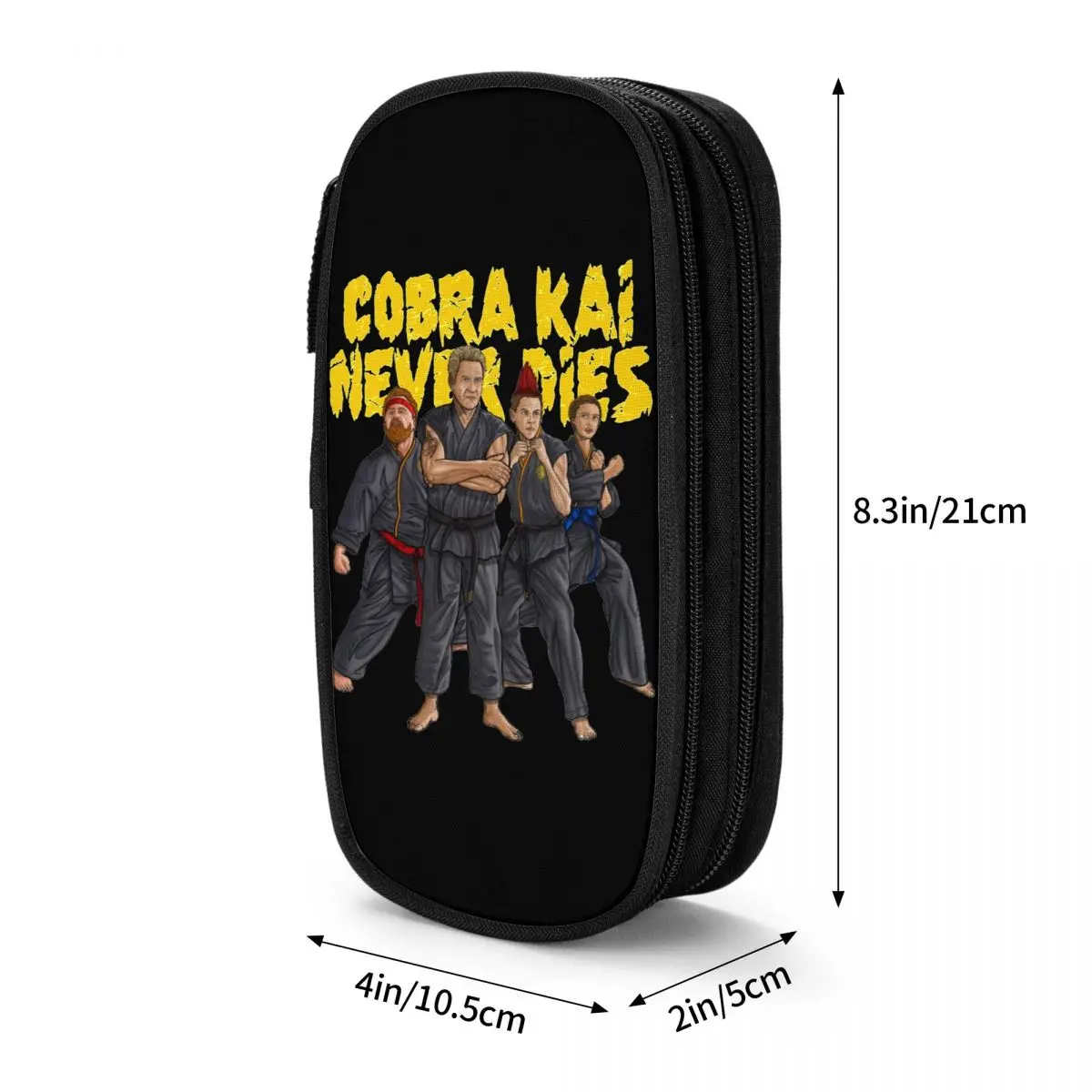 Imagem -03 - Cobra Kai-estojos de Lápis Escolares Nunca Mora Drama Caixa de Caneta Bolsas de Lápis Grande Armazenamento para Estudantes Meninas e Meninos Cosméticos Novos