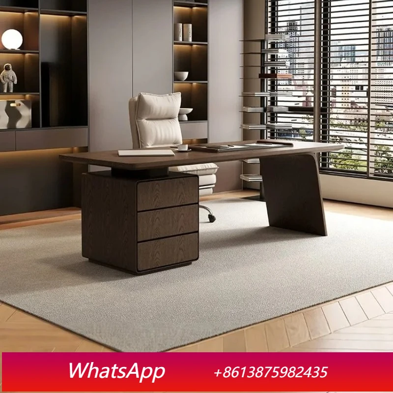 

Рабочий стол LMM из массива ореха в стиле минимализм, легкий люкс, для дома, высококачественный компьютерный стол для учебы