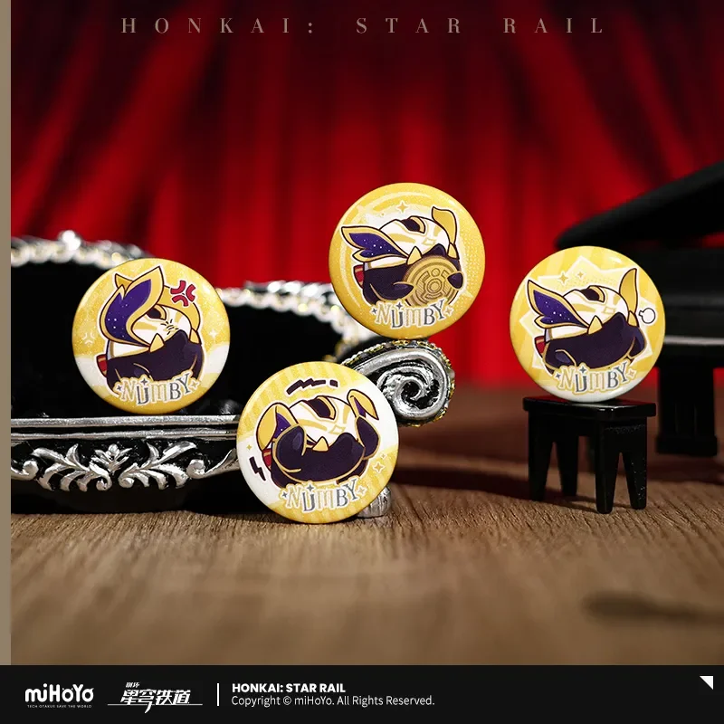 Sunsyea Honkai Star Rail Official Merch miHoYo Original Authentic JMDHYS Series Small Brooch Set Black Swan Aventurine Robin