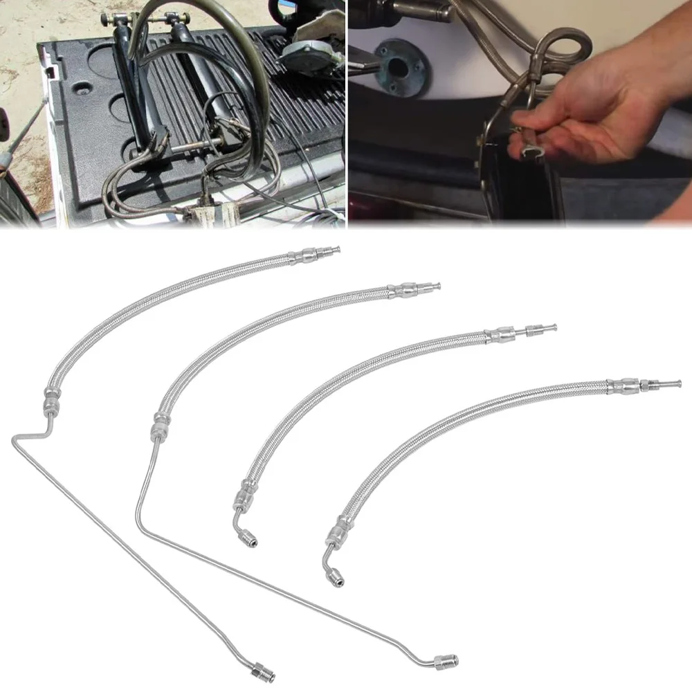 

For Mercruiser Alpha One Gen Two Bravo Trim Ram hydraulic Cylinder Hose Kit 32-864960 Braided Stainless Steel Hoses 16-3/16"