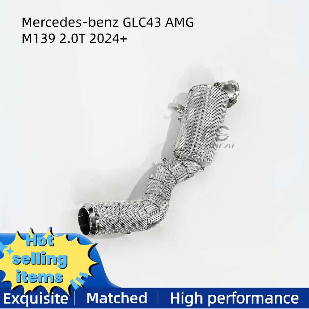 

No engine trouble light high flow catalytic exhaust downspouts for Mercedes Benz GLC43 M139 2.0T 2024 + exhaust power upgrade