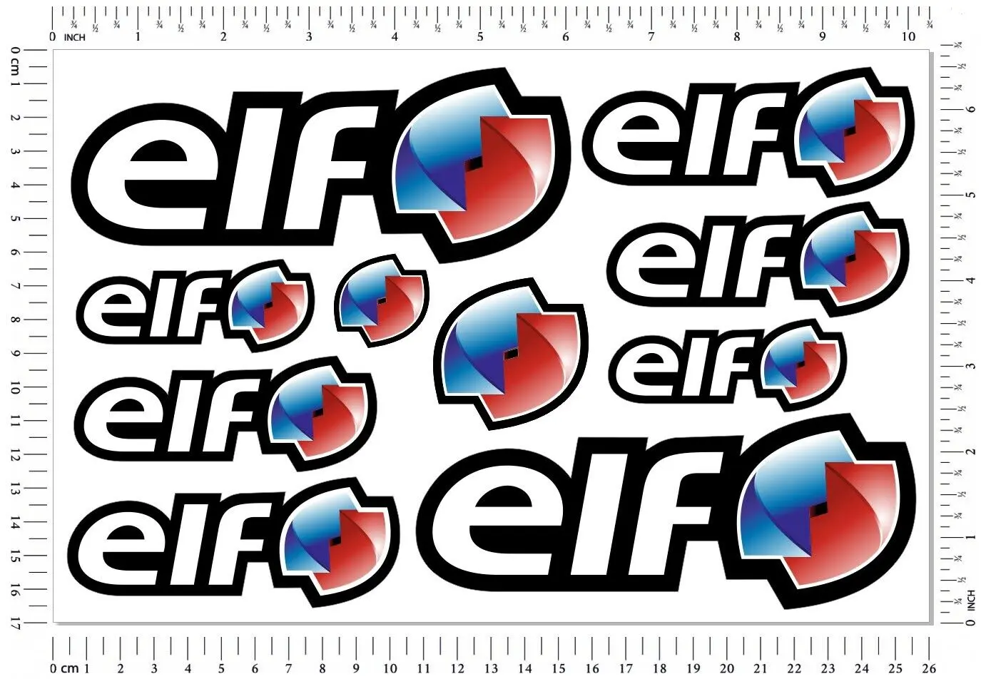 Motorcycle Stickers Elf Oils Bike Helmet Decals Set for Kawasaki Zx10r  Zx6r Suzuki Honda Ducati Yamaha Vespa Accessoires Moto