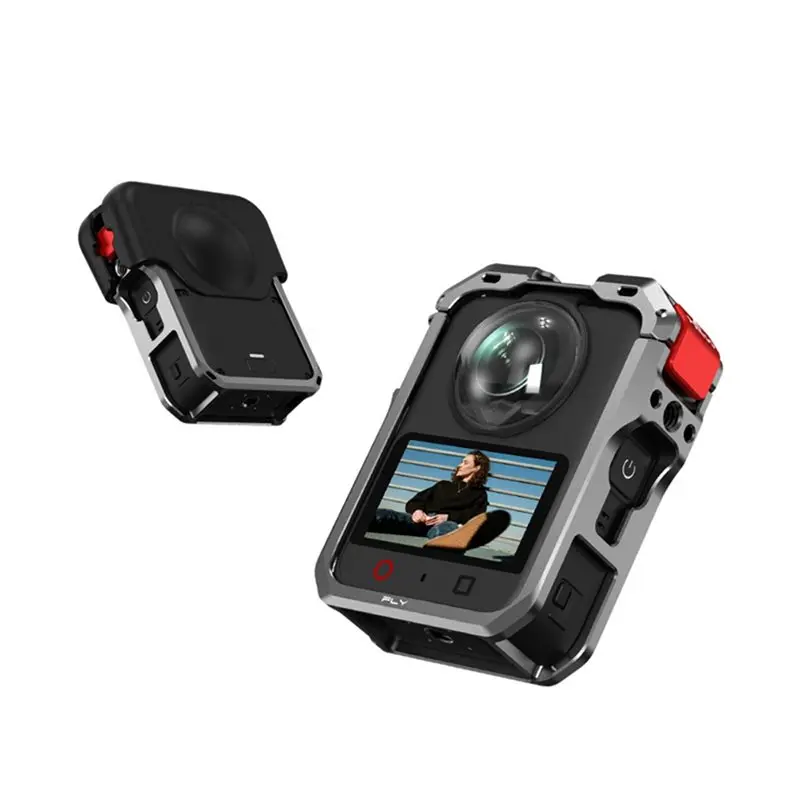 [B24B!】 Protective Frame Metal Quick Release For DJI OSMO 360 1/2 Cage With Cold Shoe Mount Case Camera Accessories
