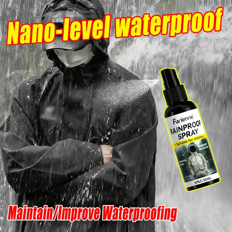 Farienne 55ml Nano-Tech Rainproof Spray Water Oil Stain Repellent All-Weather Gear Clothing Accessories