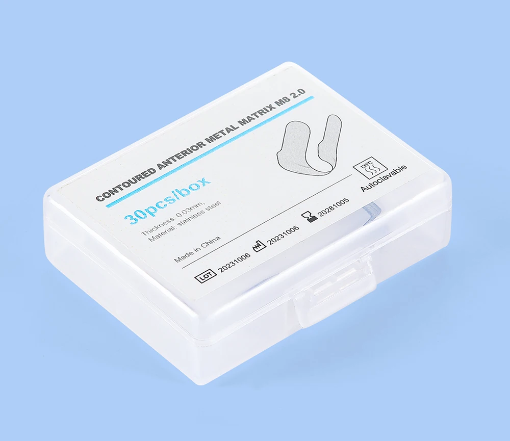 30PCS AZDENT Dental Matrix Konturierte Anterior M8 Metall Matrix Bands Schnitt System Matrizen Zahnmedizin Werkzeuge Materialien – Detail 2