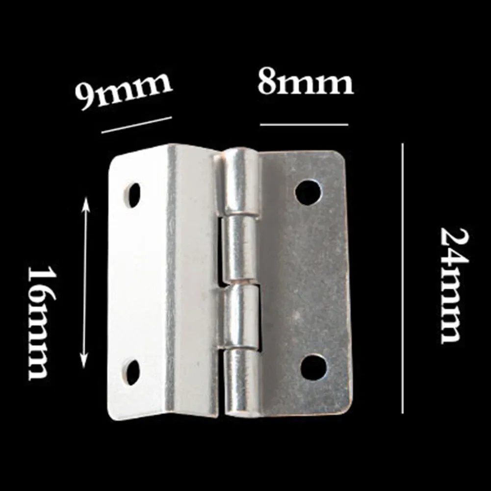 10PCS Wooden Box Hinge Tri-Fold Right Angle 4-Hole Flat Hinge Cabinet Door Hinge Furniture Hardware Accessories