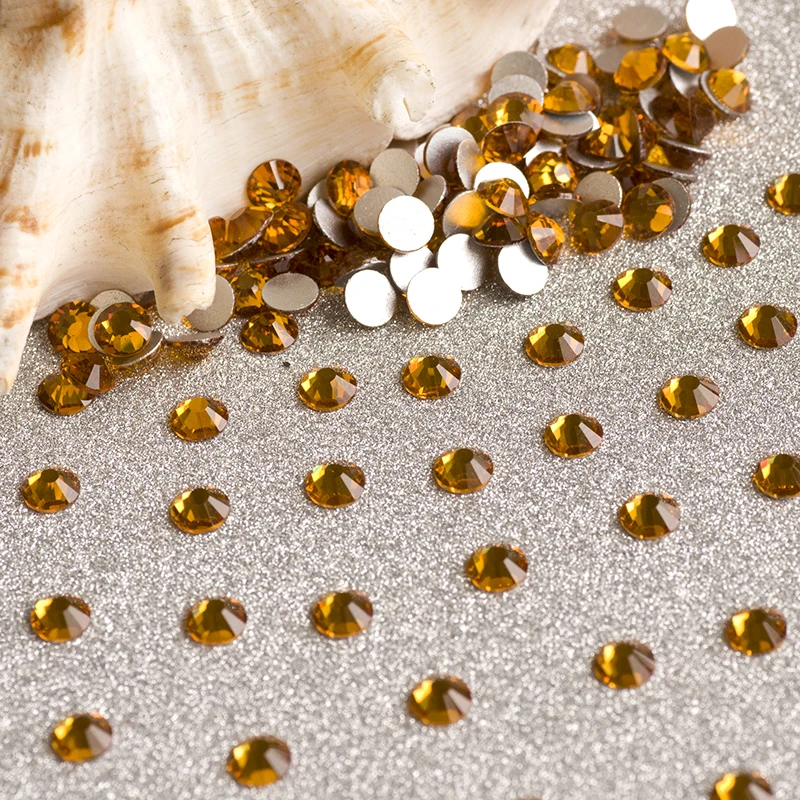 Neue Topaz Non-Hotfix Kristall-Strasssteine Pixie Flatback Klebstoff für DIY Nagelkunst, Kleidung, Taschen, Handwerk, Glas-Strass – Detail 5