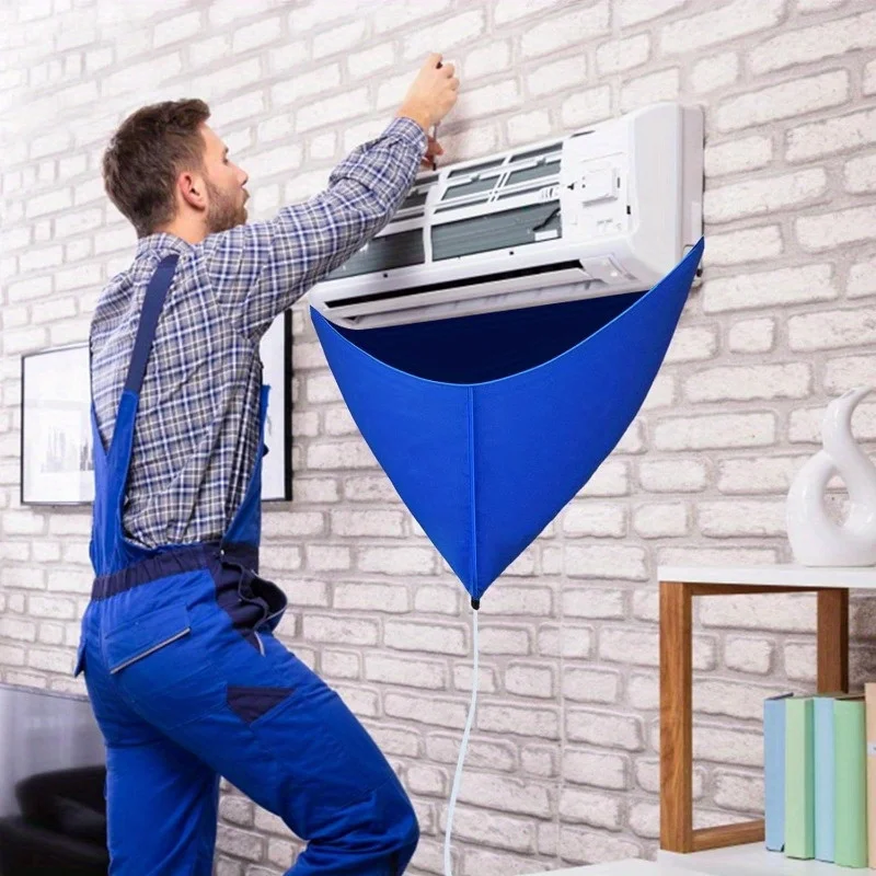 Waterproof Thickened 100cm Air Conditioner Cleaning Cover Bag PVC Water Pipe Home 1-1.5P Split Hanging Tool