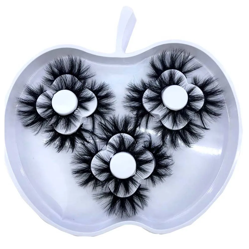 AMSDCN 9 Paar 8-25mm 3D Nerz-Wimpern, lose künstliche Wimpern, individuelle Box, Wispy Natural Nerz-Wimpern, flauschig, wiederverwendbar