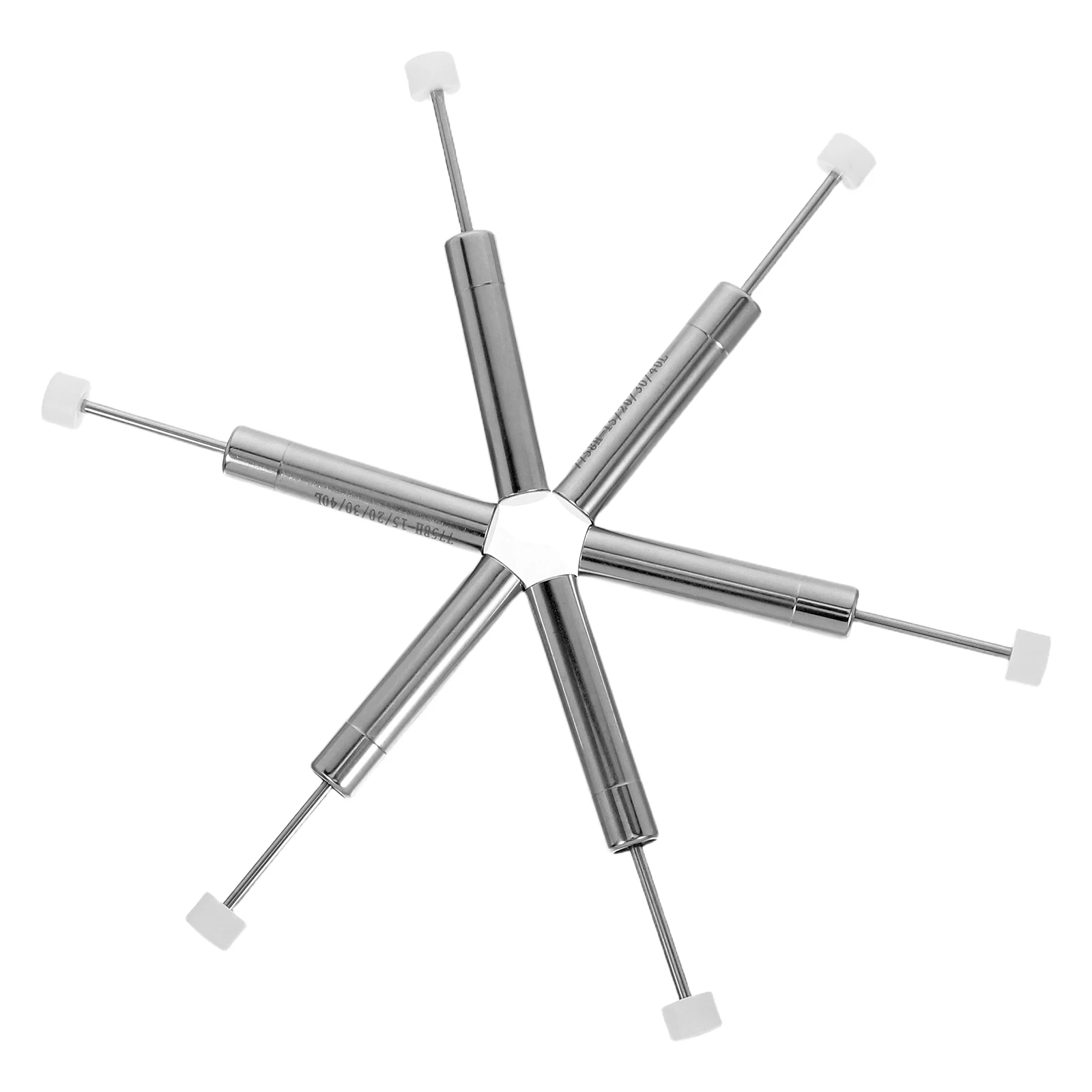 

6 Pcs Reducing Damper Soft-close Trash Can Lid Piston Nickel-plated Iron Mechanism for Cans Part Garbage Bin