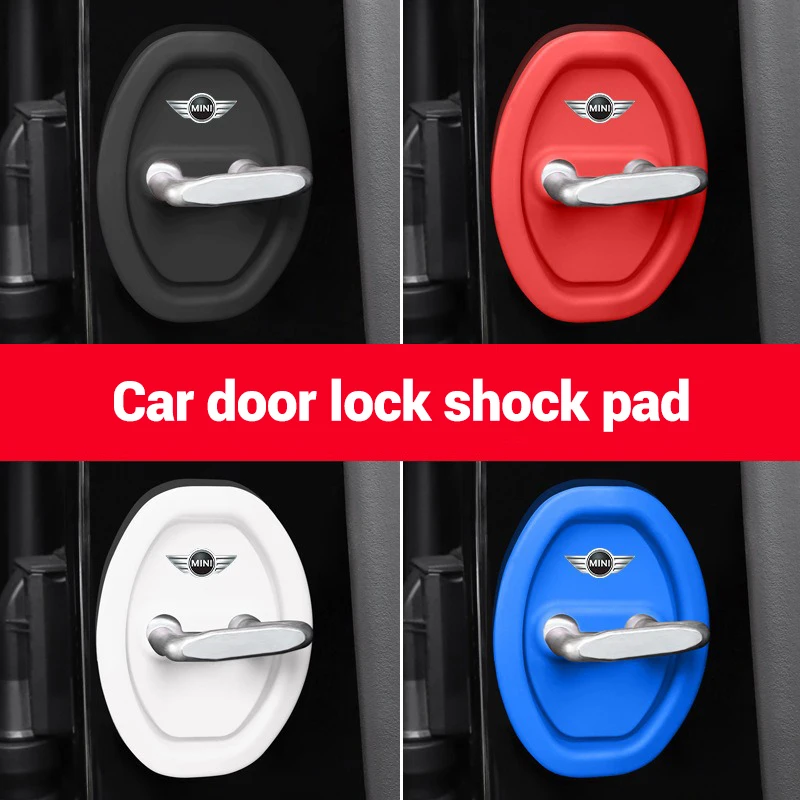 New Silicone Car Door Lock Buckle Protector Cover For BMW MINI CABRIO CLUBMAN COUNTRYMAN JCW COOPER S Shock Absorber Accessorie