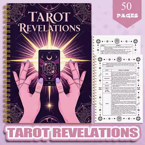 50 sheets Tarot Revelations Notepad Tarot Mysterious Divination Deck Party Card Game Funny Family Friend Game Divination Notepad