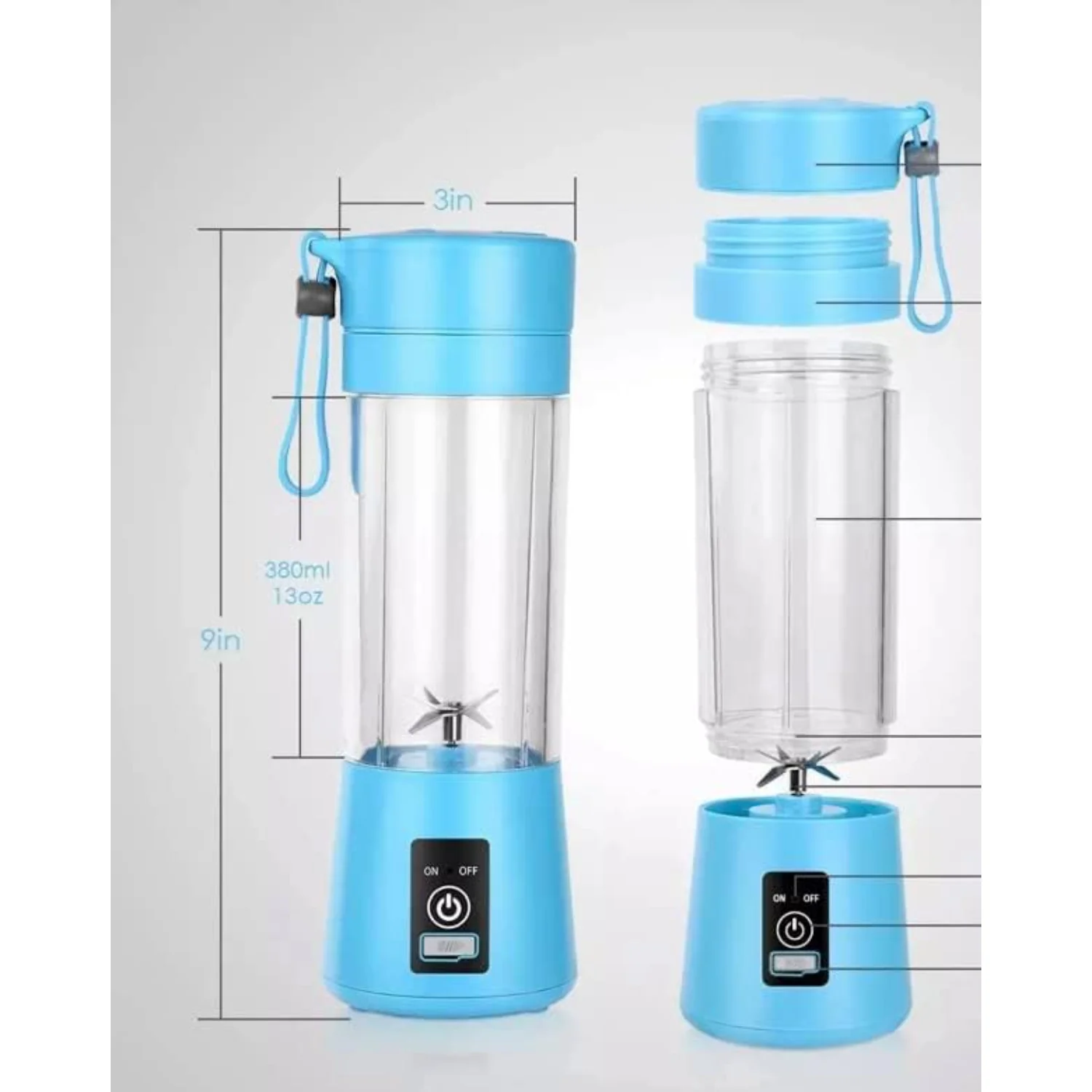 "USB Rechargeable Mini Personal Juicer Blender - Compact & Durable Juice Blender for Shakes & Smoothies"