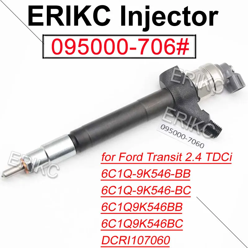 095000-7061 6C1Q-9K546-BB Fuel Injection Nozzle 095000-7060 Diesel Injector DCRI107060 6C1Q-9K546-BC for Ford Transit 2.4 TDCI