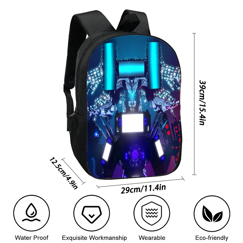 Skibidi-Titan Speakerman Bolsa escolar para crianças, Mochila para crianças, Bolsa de Viagem Anime para menino, Recentemente