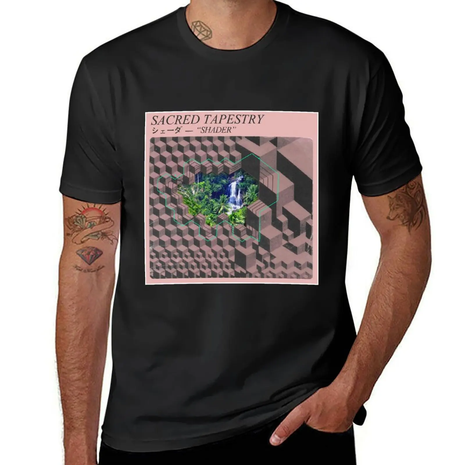 Sacred Tapestry [vaporwave] T-Shirt boys animal print plus sizes oversized t shirts for men