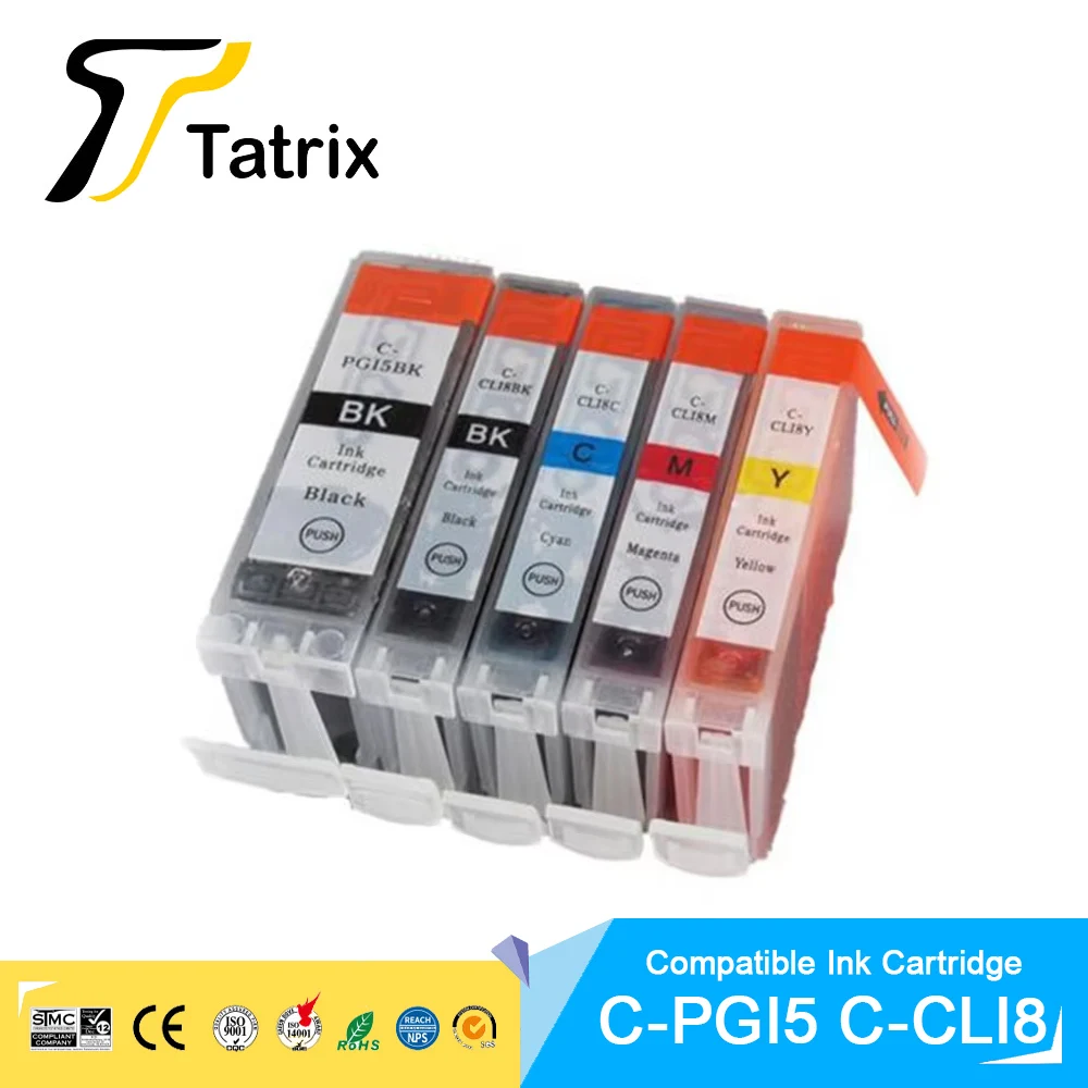 5PK PGI5 CLI8 Compatible Ink Cartridge For Canon Pixma IP4200 IP4300 IP4500 IP5200 MP500 MP530 MP600 MP610 MP960 MP950 Printer