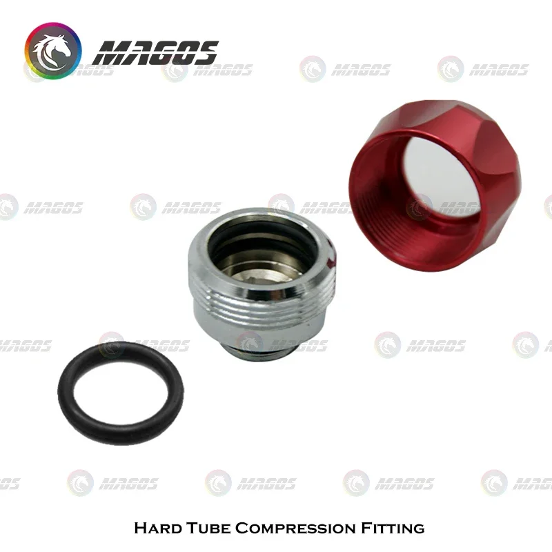 OD14mm Hard Tubing Fittings, Rigid Pipe Compression Hand Twist For PETG/Acrylic Tube Connector Water Cooling system
