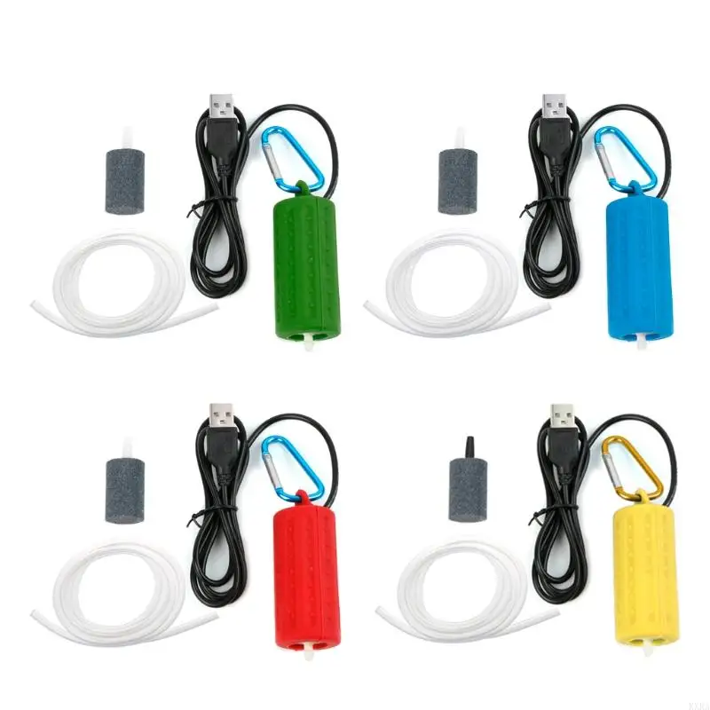 KXRA Aquarium Air Fish for Tank Mini Usb Air Bomba com pedra ar para falta transporte peixes ar livre 1v 5w