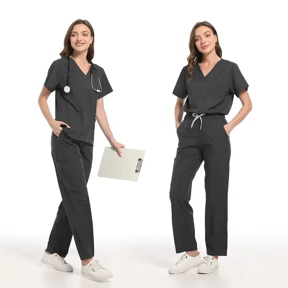 

Slim Fit Medical Scrubs Uniform Women Scrub Sets Nursing Accessories Hospital Surgery Gowns Dental Clinic Beauty Salon Workwear