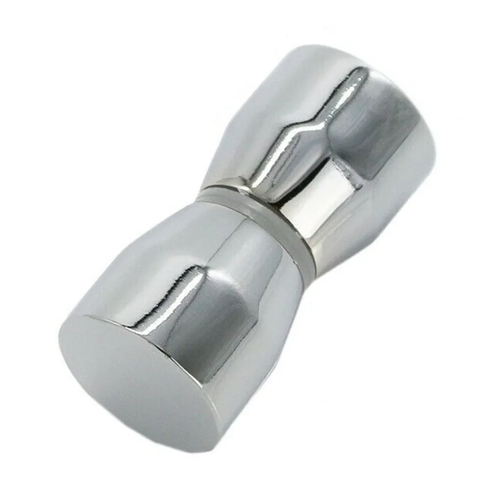 Aluminum Alloy Back-to-Back Glass Door Knob Puller Push Bathroom Shower Handle Door Knob Door Pulls Gate Handle