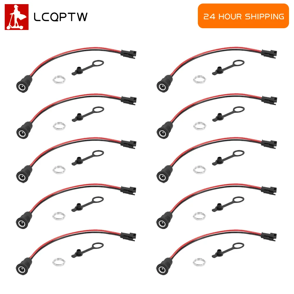 5.5*2.1 MM Connector Cable for Electric Scooter 5.5 X 2.1 MM DC Power Jack Socket Female Panel Mount To 2 Pin JST SM Male Plug