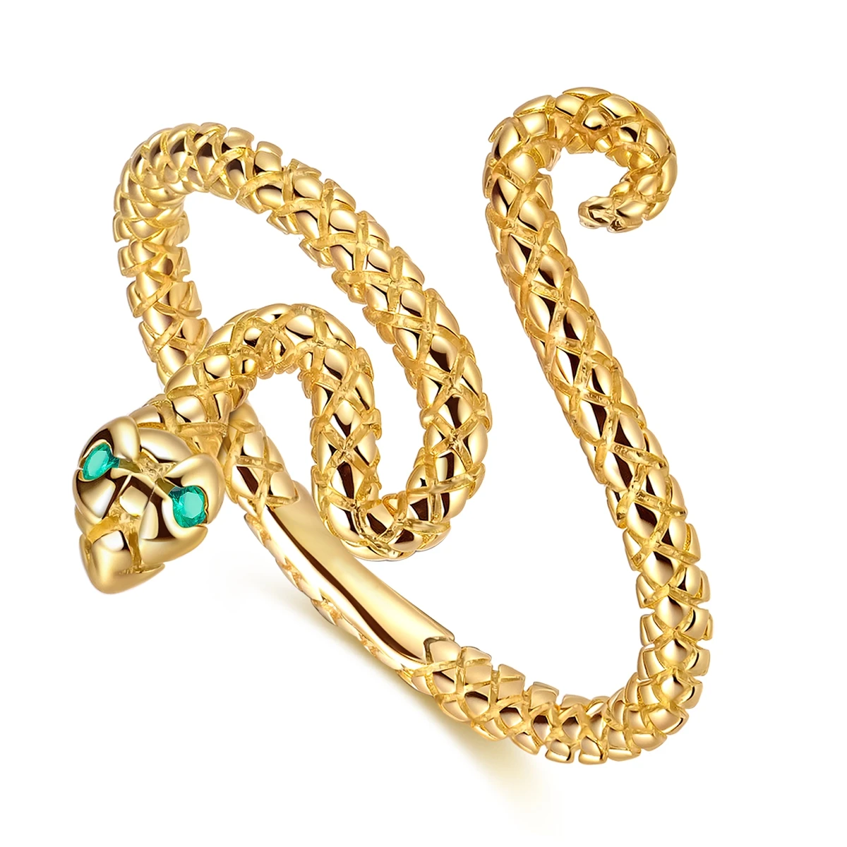 

Women Silver Finger Rings For Women Original Snake Gold Ring Geometric Cubic Zircon Jewelry