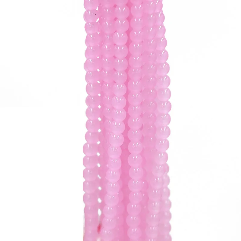 10Strands Imitated Jade Opaque Glass beads Round Loose Beads for Jewelry Making DIY 80PCS/Strands