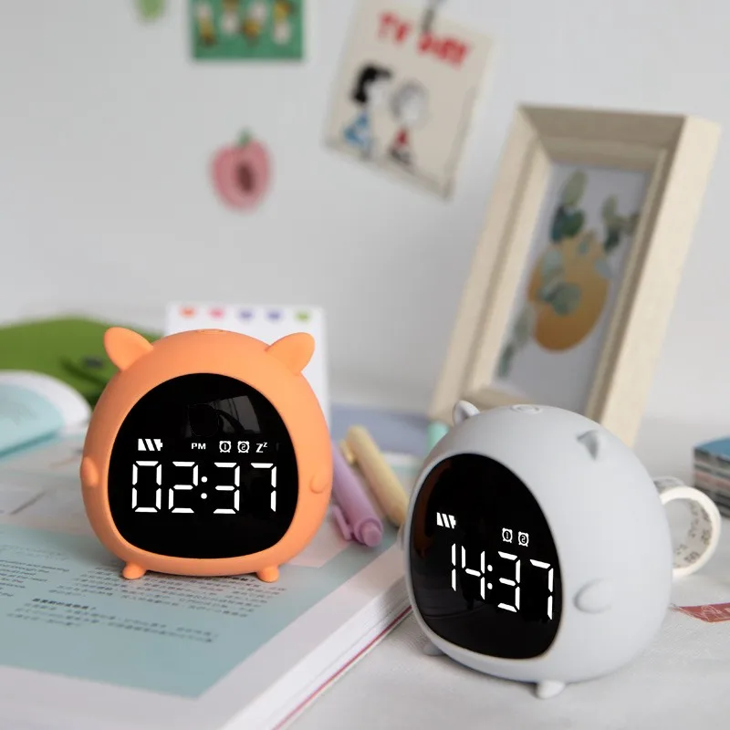 Alarm Clock Kids Child Children Sleep Bedside Alarm Clock Digital Wake Up Temperature Snooze Timer Clock for Bedroom/Table/Desk