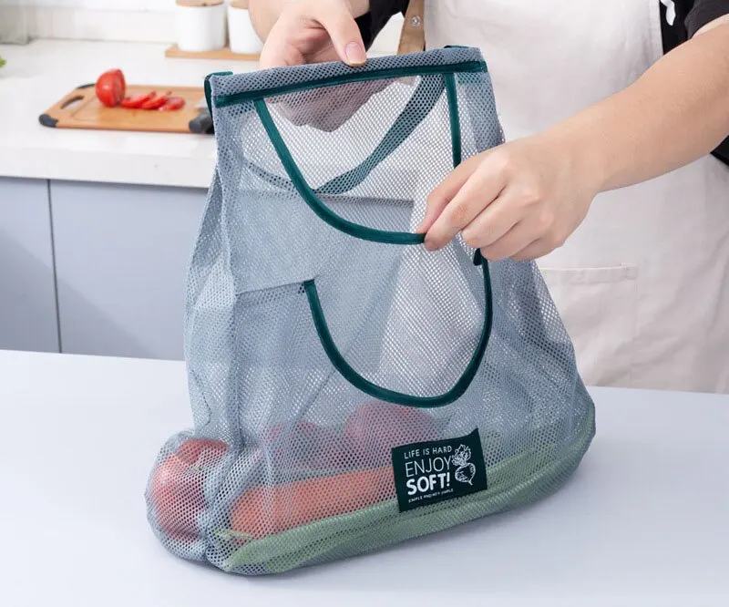 Reusable Kitchen Hanging Mesh Bag (Set of 2)