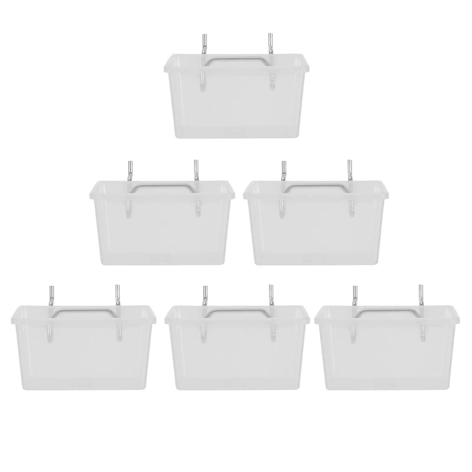 6 Pcs Pegboard Storage Boxes Hooks Thickened Material Spacesaving Design Tool Organization Workshop Garage Accessories